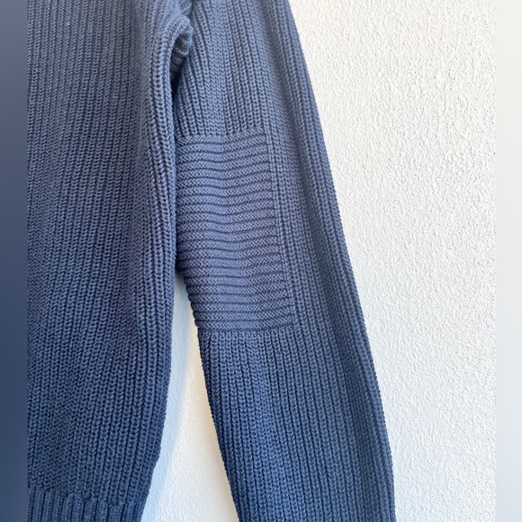 H&M | Navy Ribbed Knit Sweater With Lacing - Picture 5 of 16